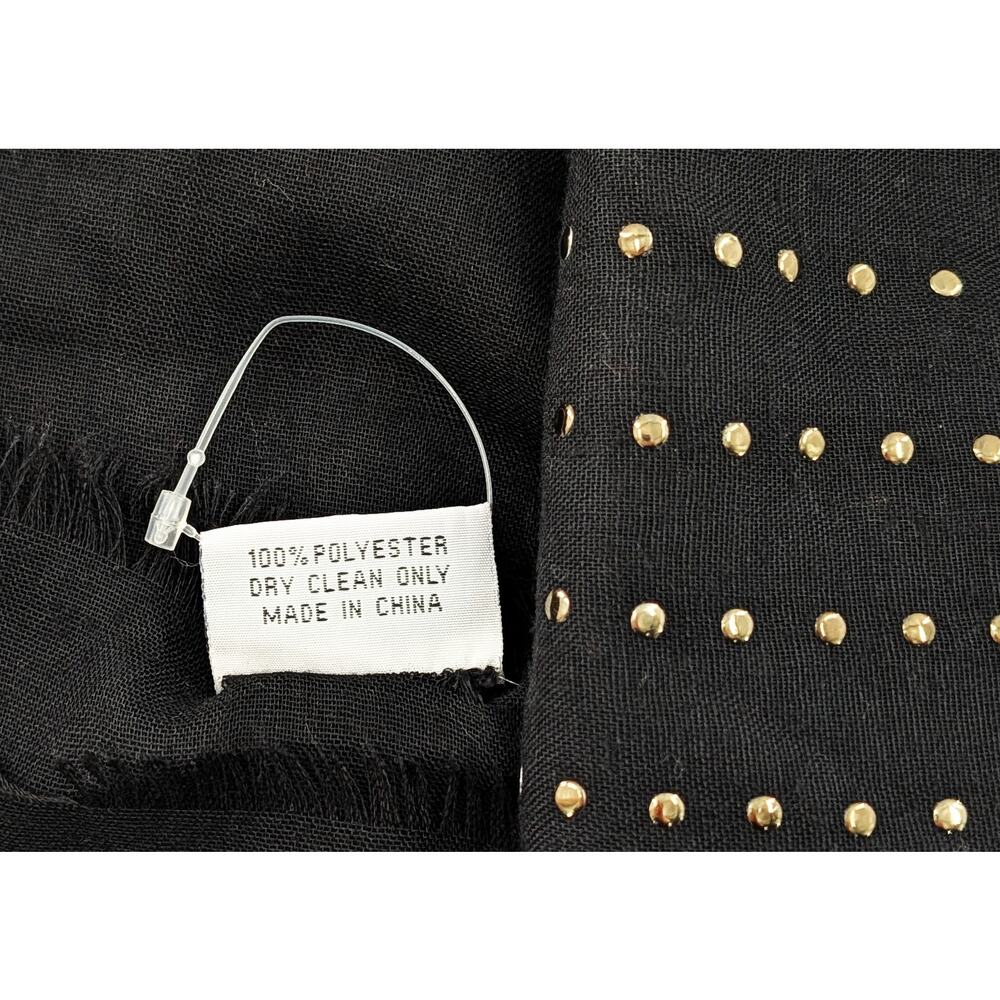 Lulla Collection By Bindya Black Studded Scarf - Picture 8 of 11